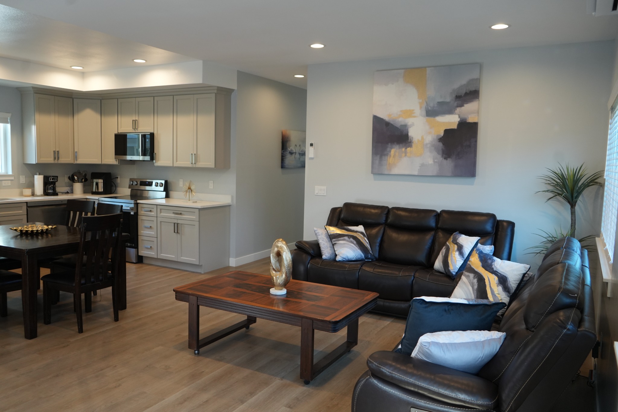 Bright living and dining room at Warka Adult Family Home